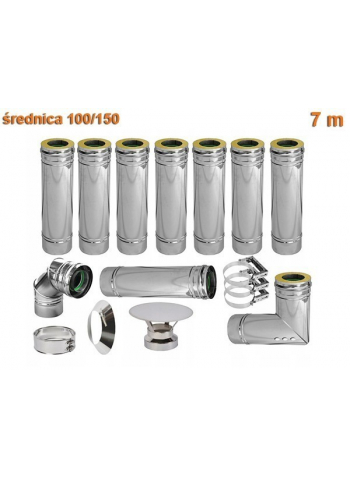 KOMIN izolowany 100/150 7 m piece kondensacyjne